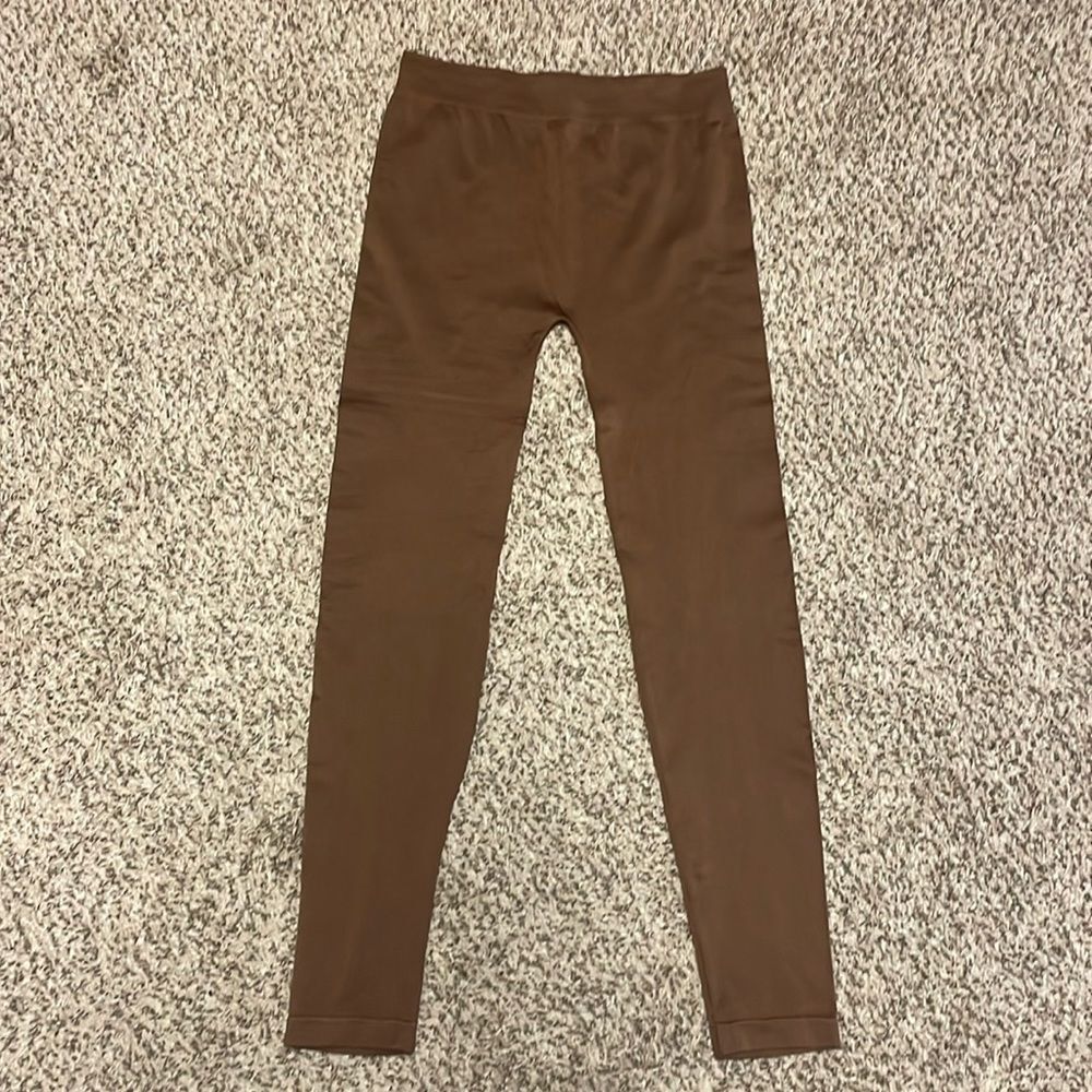 Zenana brown leggings Large Brand new w/out tags